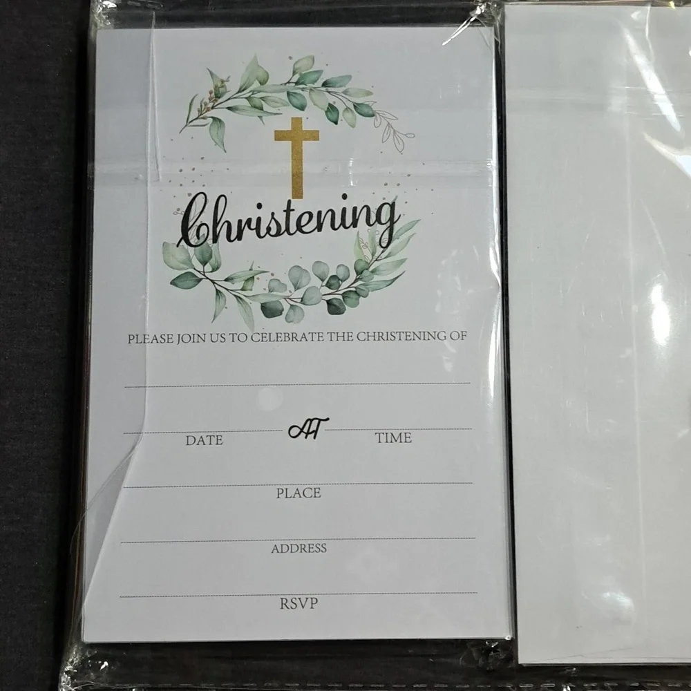 NWT 25 Christening Cards and Envelopes